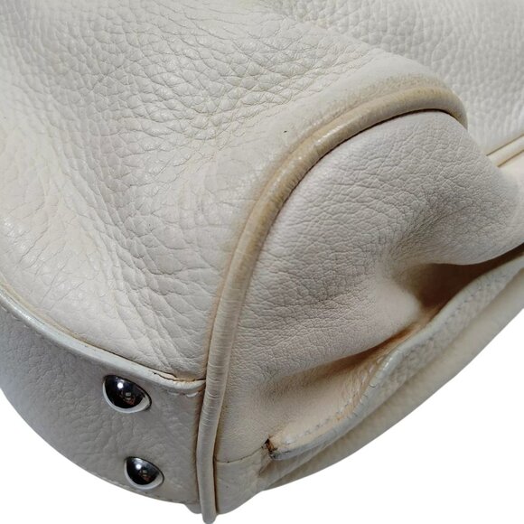 248175BA (X2) Salvatore Ferragamo Shoulder Bag Beige Leather - Picture 5 of 9